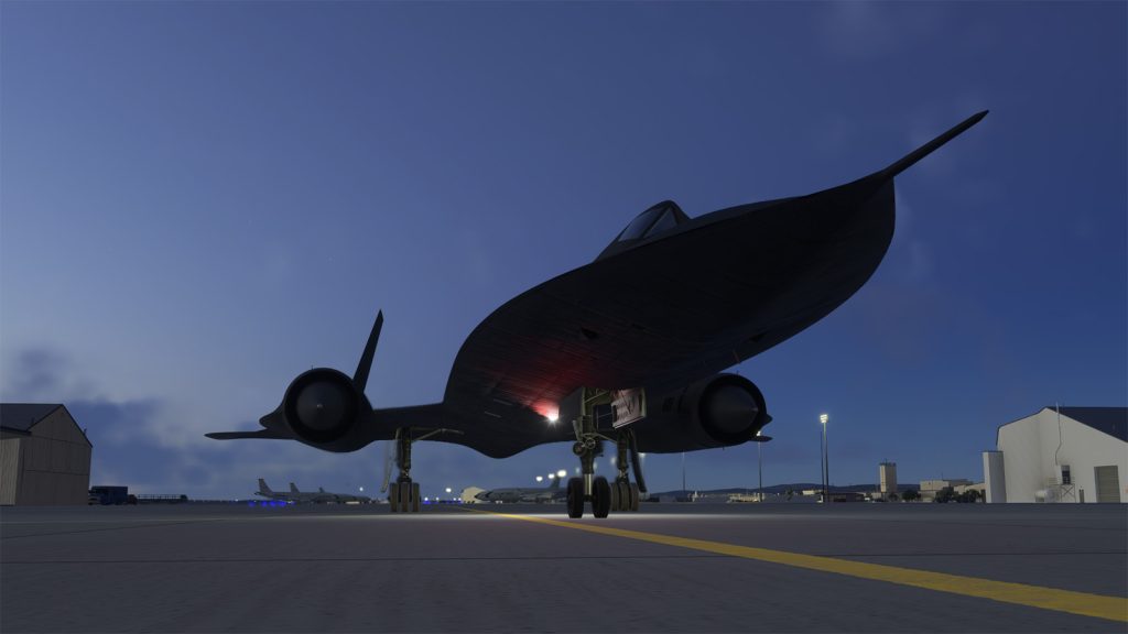 In sim view of Blackbird simulation's SR71 A beta for MSFS 2024
