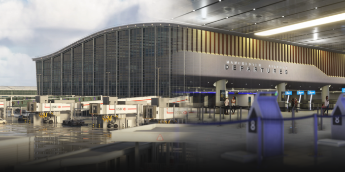 In simview of inibuilds Manchester airport