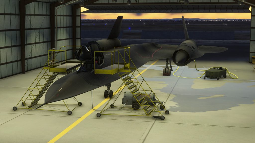 In sim view of Blackbird simulation's SR71 A beta for MSFS 2024