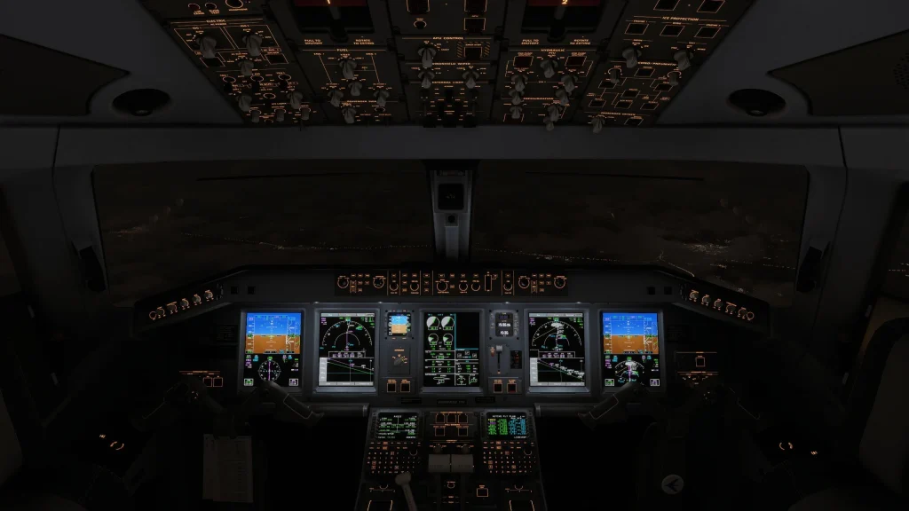 Insim view of FSS' E-jets cockpit