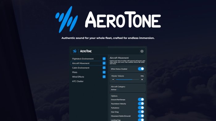 AeroTone, a sound enhancement pack for MSFS.