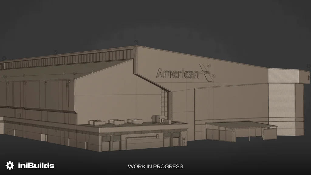 Blender view from inibuilds' Dallas fort worth WIP scenery