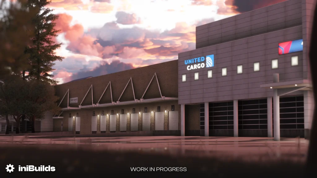 Insimview from inibuilds' Dallas fort worth WIP scenery