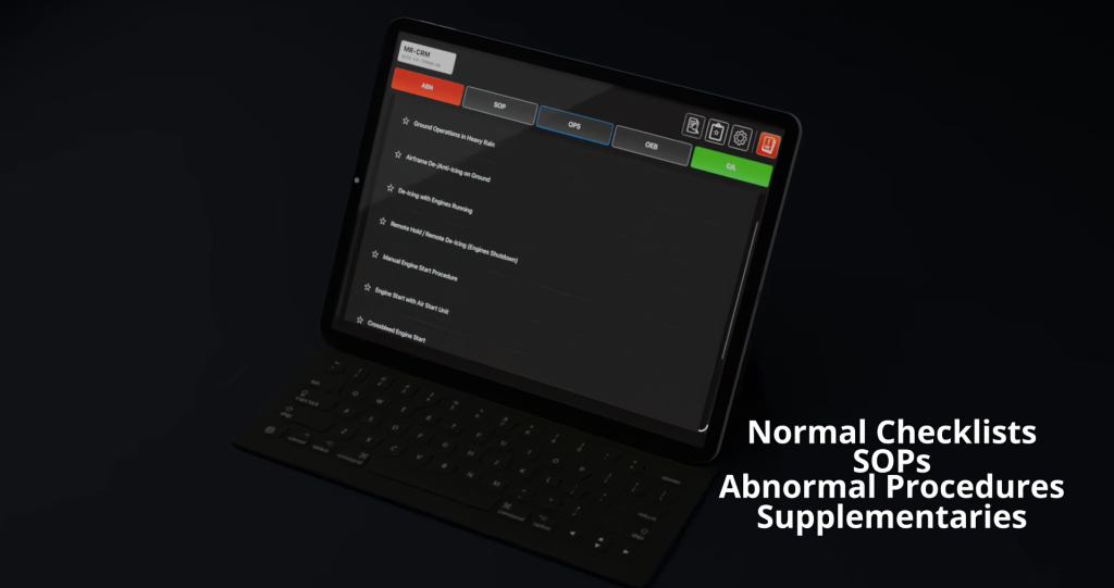 simREF normal checklists page