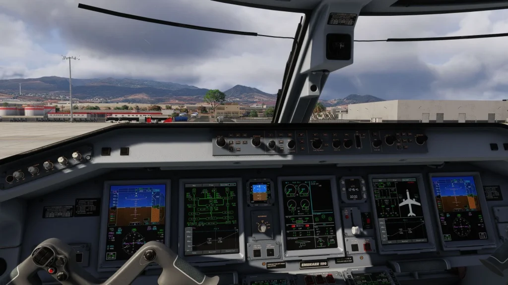 Insim view of FSS' E-jets cockpit