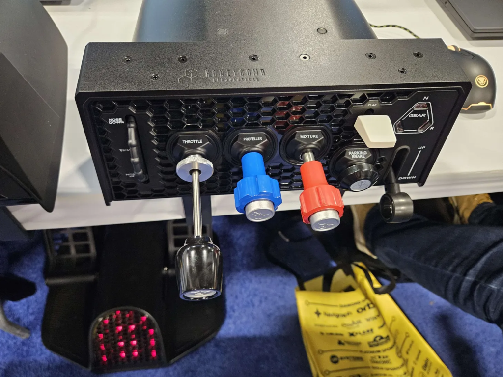 A set of throttles from Honeycomb at FSExpo.