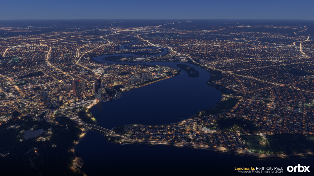 Orbx Landmarks Perth City Pack MSFS 2020 2024 Night Lighting