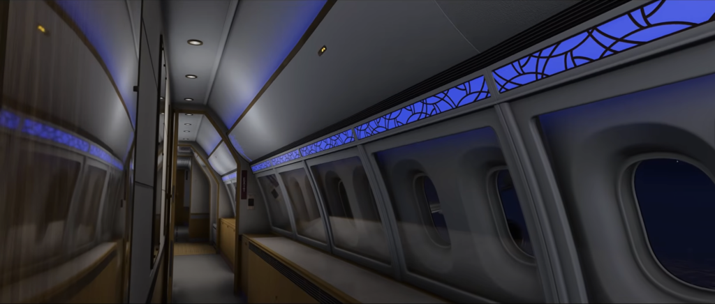 Insimview of inibuilds' 340 VIP for MSFS 2024 interior 