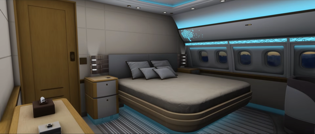 Insimview of inibuilds' 340 VIP for MSFS 2024 interior 