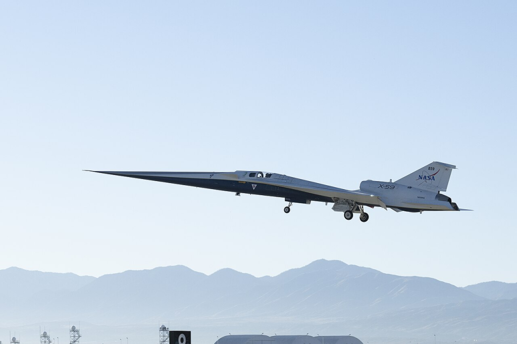 NASA X-59A on its first flight