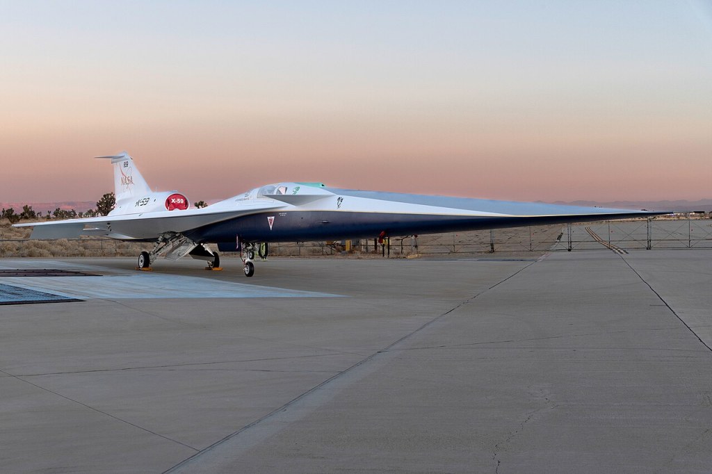 NASA X-59A on the ground parked