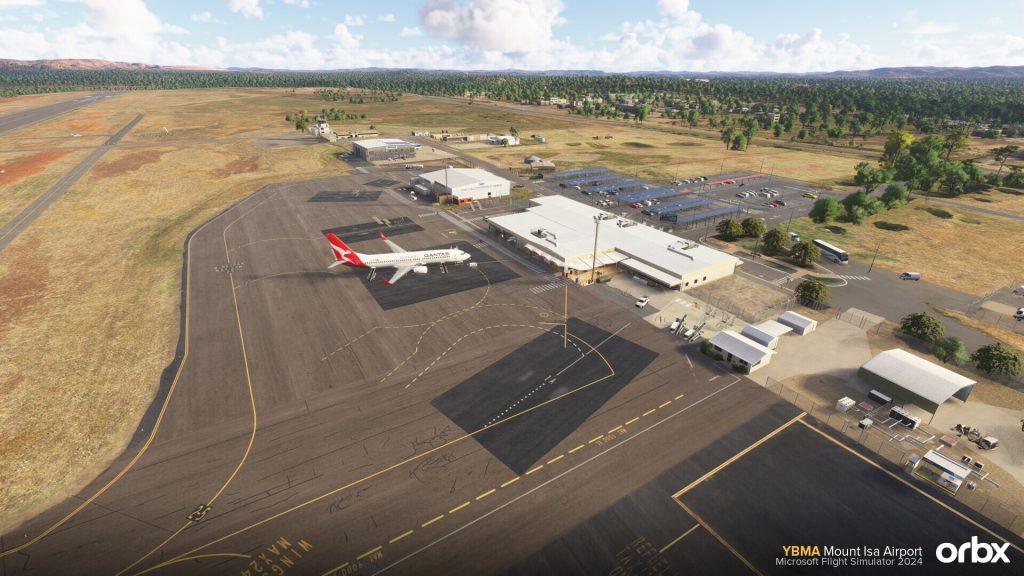 Orbx Mount Isa YBMA MSFS 2024 Bird's eye view 