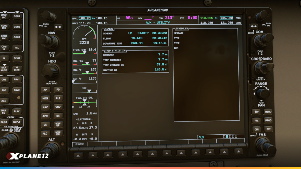 X1000 Utility Screen