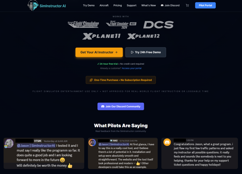 SimInstructor platform overview and supported simulators
