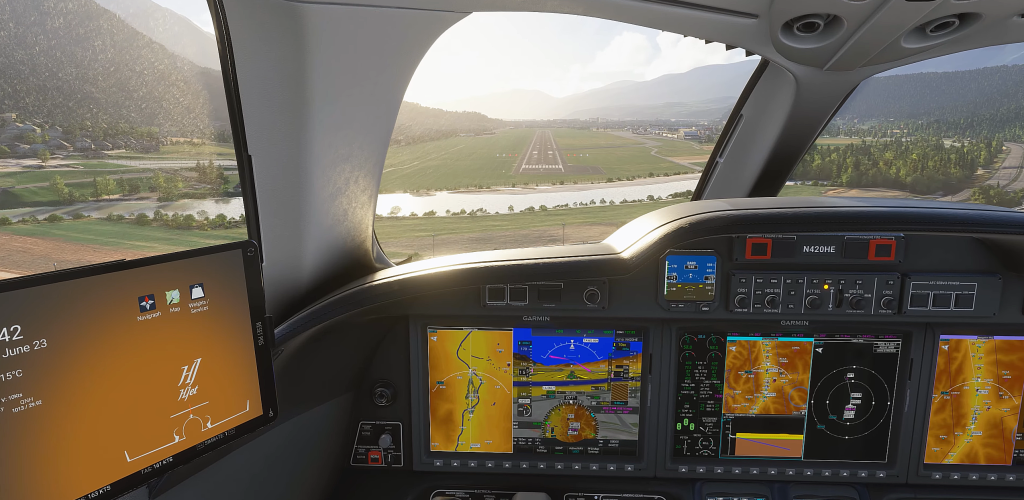 FlightFX HJet 24 flight deck and avionics systems in MSFS 2024