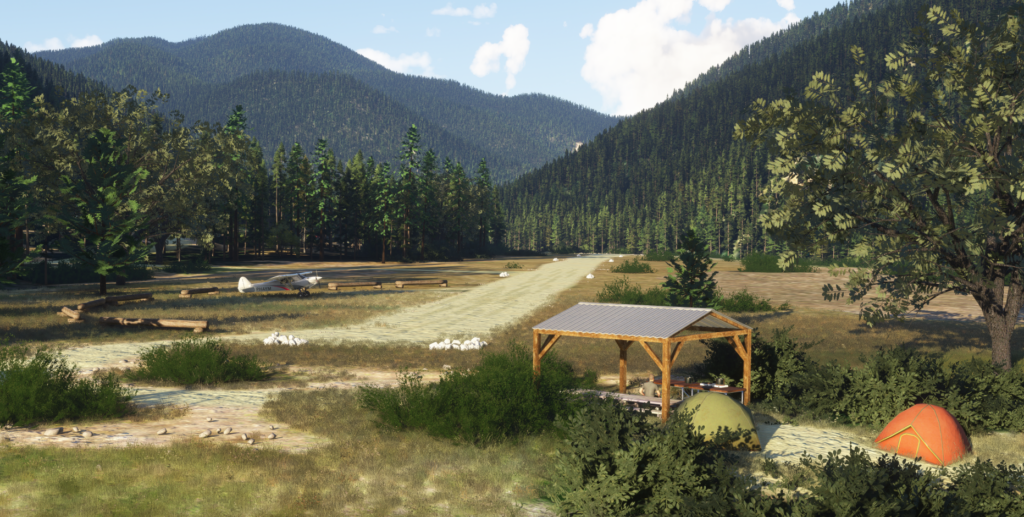Happy Camp 36S bush airstrip valley Klamath River MSFS 2024 scenery