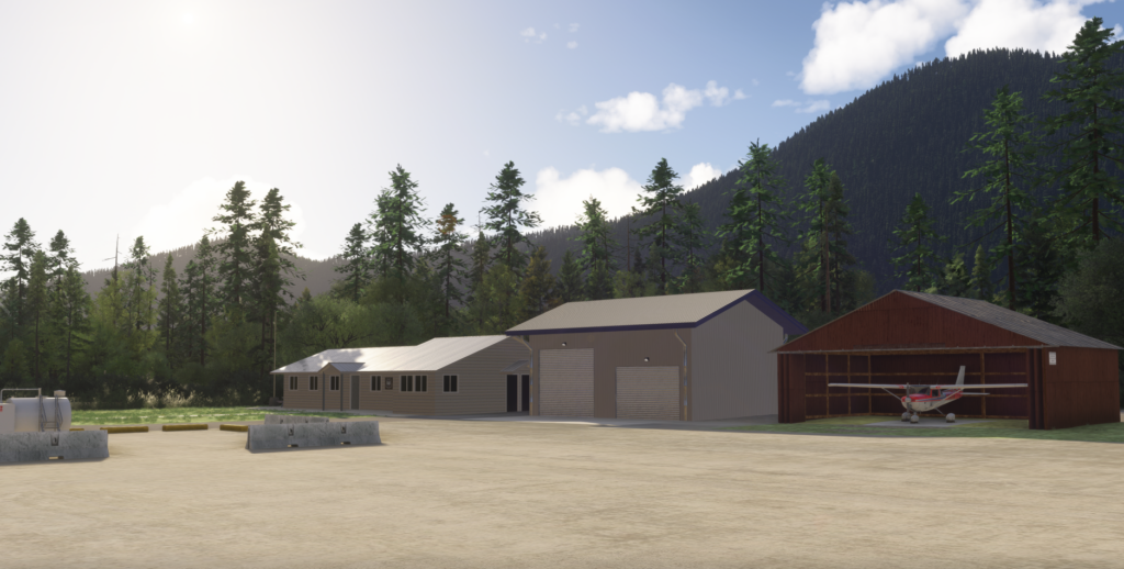 Happy Camp airport buildings and environment MSFS 2024 Orbx scenery
