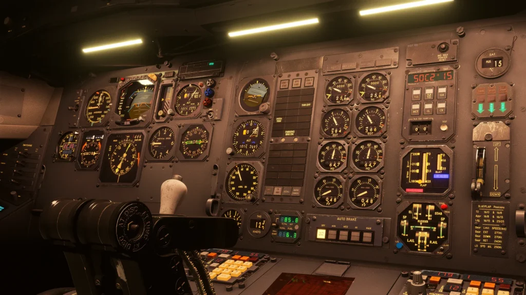 Just Flight Airbus A300B4 MSFS Cockpit Lighting 1