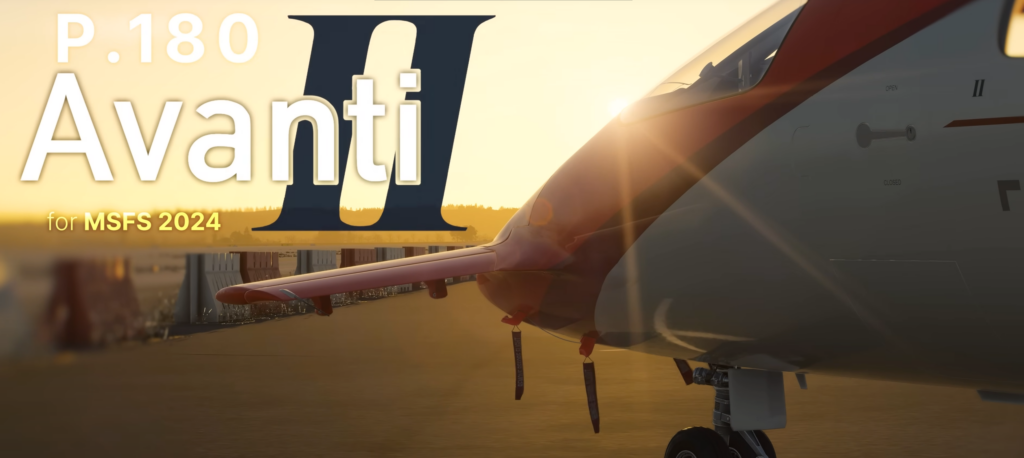 FlightFX Piaggio P.180 Avanti II for Microsoft Flight Simulator 2024 exterior promotional render