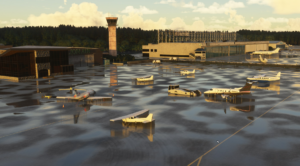 KHPN Westchester County Airport MSFS 2024 scenery V Pilot Designs development preview apron and control tower