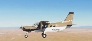 Kodiak 100 Series II in flight over desert landscape in Microsoft Flight Simulator 2024