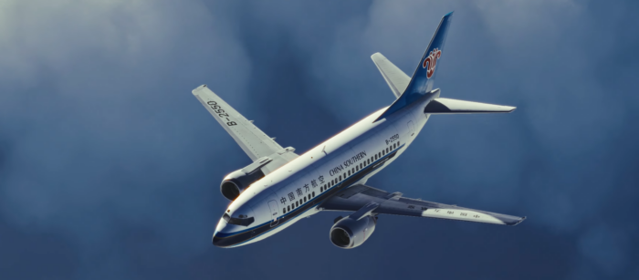 CSS 737-500 update 1.9.0 in China Southern livery in flight for MSFS 2020 and 2024