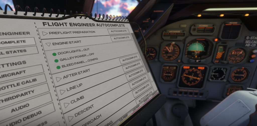 Lockheed L-1011 TriStar flight engineer panel and analog cockpit systems in Microsoft Flight Simulator 2024