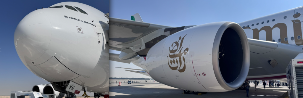 Airbus A380 close-up engine and nose detail in Microsoft Flight Simulator 2024 iniBuilds preview