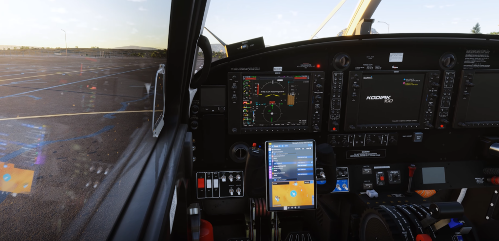 Kodiak 100 cockpit MSFS 2024 by SimWorks Studios with Working Title G1000 NXi avionics