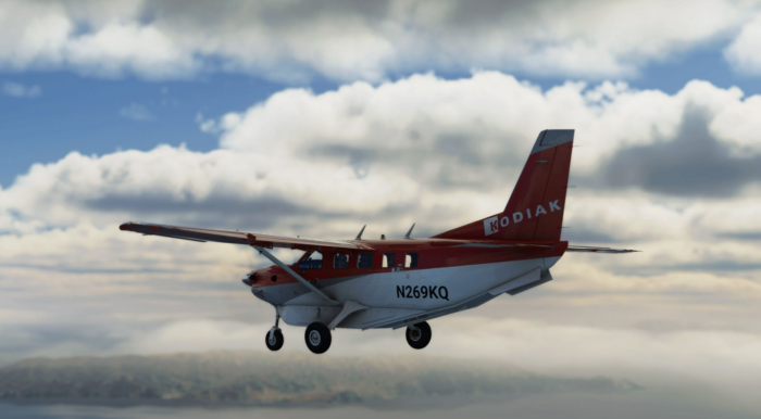Kodiak 100 MSFS 2024 by SimWorks Studios in flight turboprop aircraft over landscape
