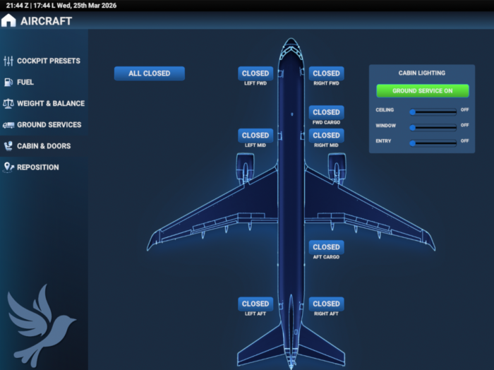 BlueBird 757 MSFS 2024 EFB Doors
