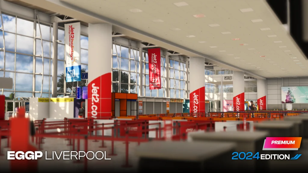 iniBuilds Liverpool EGGP MSFS 2024 Jet2 Check-in
