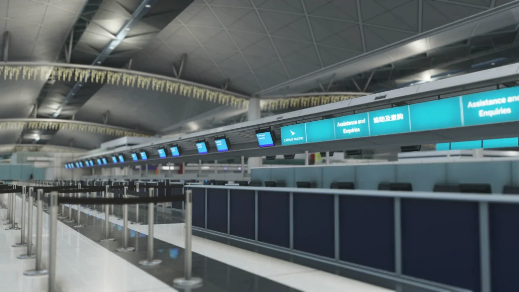 iniBuilds Hong Kong VHHH MSFS 2024 terminal interior