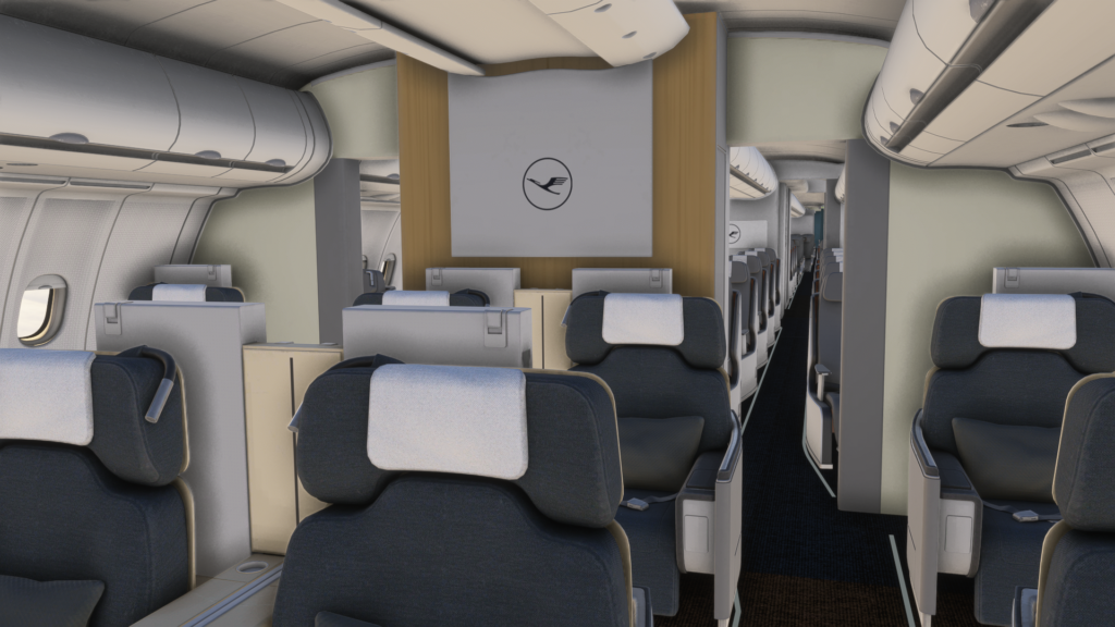 Aerosoft/ToLiss A340-600 MSFS 2024 cabin interior business