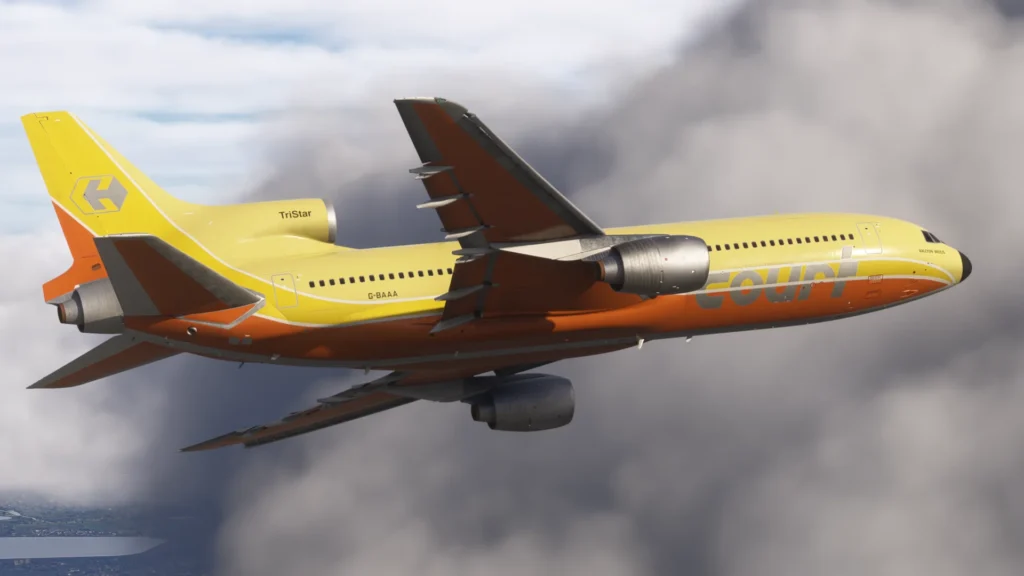 L-1011 TriStar turning left in MSFS2024. 