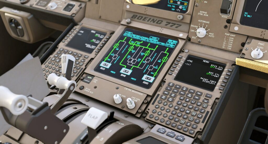 FlightFactor 777-300ER X-Plane 12 EICAS