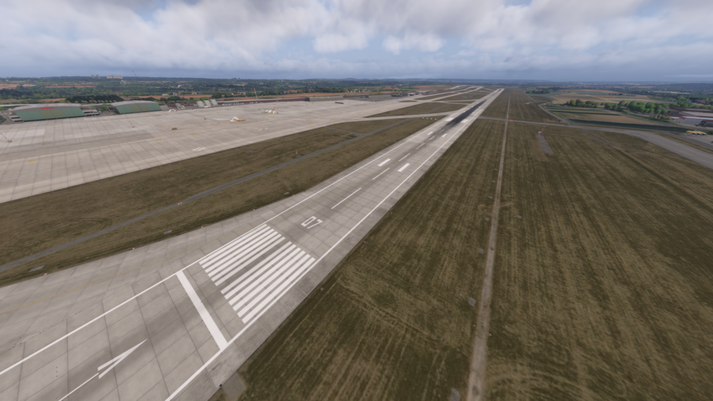 Aerosoft Stuttgart Airport runway 07 approach markings MSFS 2024 scenery runway detail textures Germany
