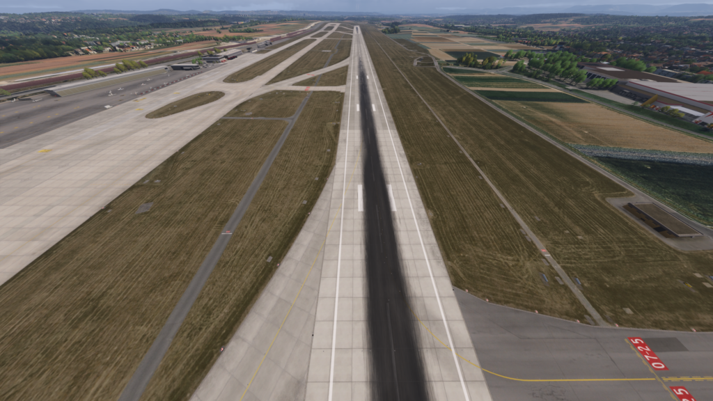 Stuttgart Airport runway overview long distance perspective Microsoft Flight Simulator 2024
scenery environment