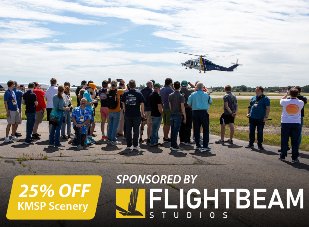 Multiple people on an apron looking at an airborne helicopter