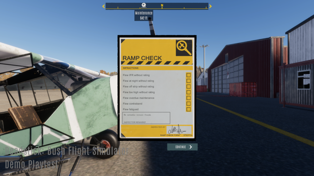 image showing ramp check checklist with no faults found