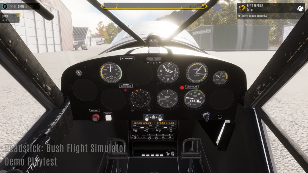 image showing the barebones cockpit of the player's new aircraft after the old one was destroyed