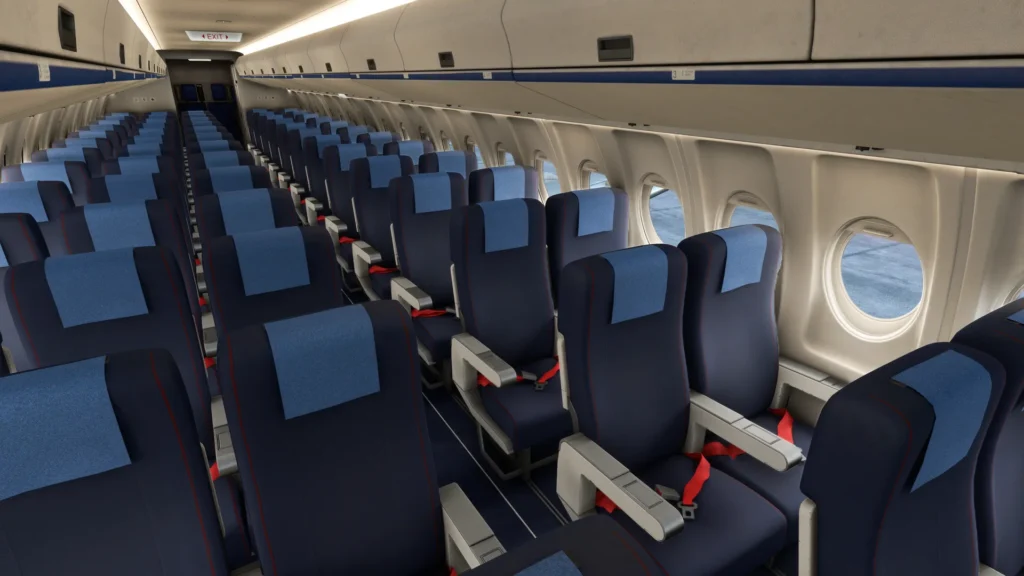 Just Flight Fokker 70 Fokker 100 Passenger Cabin