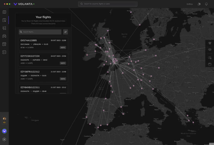 Volanta Flights screen