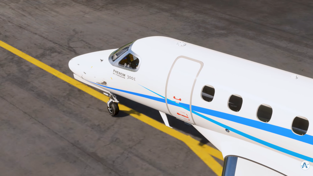 Simulated Phenom 300E on taxiway