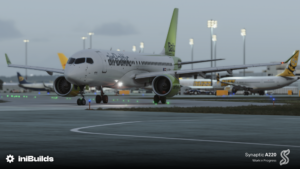 Synaptic Simulations Airbus A220 in Microsoft Flight Simulator
