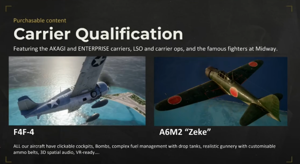 Combat Pilot Carrier Qualification featuring the F4F-4 Wildcat and A6M2 Zero for Midway carrier operations
