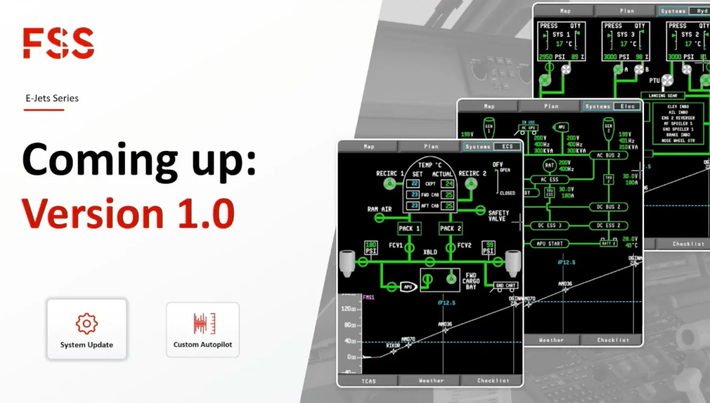 FlightSim Studio previews advanced aircraft systems coming to E-Jets Version 1.0 for MSFS