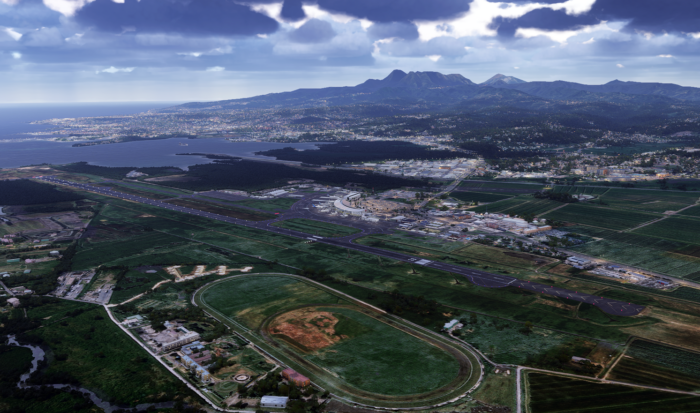 MSFS screenshot of FSDG's Martinique Aimé Césaire International Airport scenery