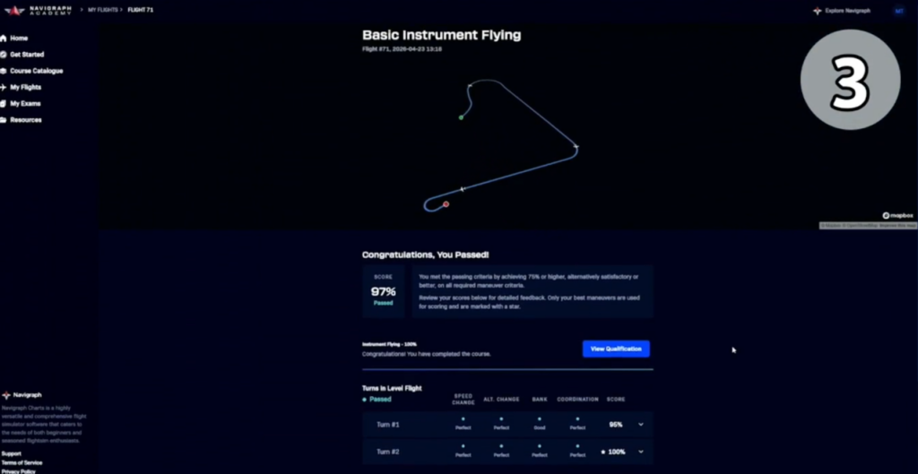 Navigraph Academy flight analysis and scoring system shown at FSExpo 2026