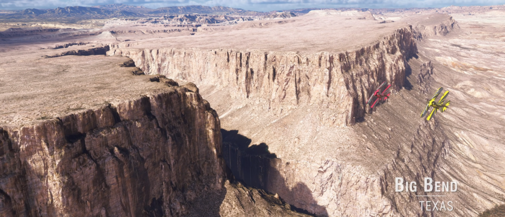 Big Bend National Park canyon landscapes recreated in Microsoft Flight Simulator 2024 World Update 22
